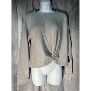 Hippie Rose Cropped Women's Grey Sweater Size L